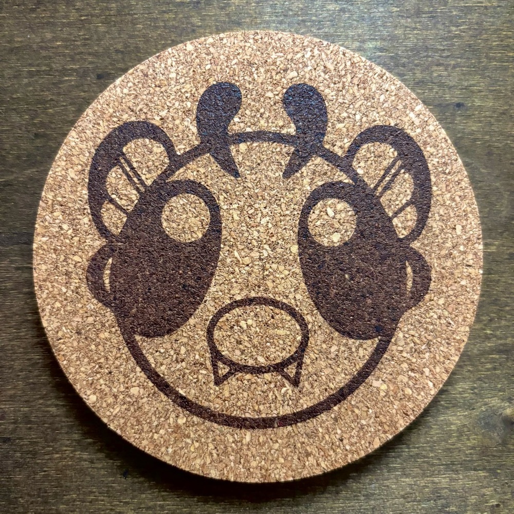 Pokemon Butterfree Face Laser Engraved Cork Coaster